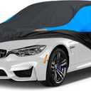 MORNYRAY Waterproof Car Cover All Weather Snowproof UV Protection Windproof Outdoor Full car Cover, Universal Fit for Sedan (Blue, A2-Fit Sedan Length(Up to 177 inch)
