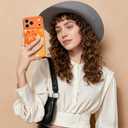 Magnetic for iPhone 17 Pro Max Case, Compatible with MagSafe, Cute Flower Hibiscus Design for Women Girls, Soft TPU and PC Back, Full Camera Protection Shockproof Cover, Orange Hibiscus