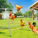 Large 40"W x 55"H Chicken Coop Bars 1 Inch, Chicken Run Rooster Bars, Rooster Ladder Attaches to Existing Coop, Chicken Accessories