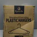 Black Plastic Hangers 50 Pack, Light Weight Durable Clothes Hangers G-Shape Standard Size Non-Slip Coat Hanger Adult Clothes Hangers for Laundry & Everyday Use -Slim & Space Saving