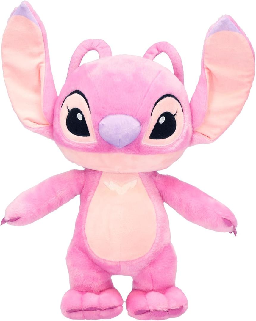 Kids Preferred Disney Baby Lilo & Stitch Angel Soft Huggable Stuffed Animal Cute Plush Toy for Toddler Boys and Girls, Gift for Kids, Pink Angle 16 Inches