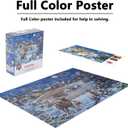 Christmas Puzzles 500 Piece, Christmas Night in Winter 500 Piece Puzzles, Jigsaw Puzzle for Adults Challenging Perfect for Holiday 27x 20inch