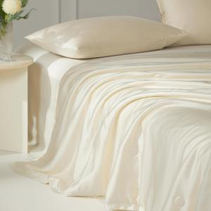 MIDO HOUSE Eucalyptus Cooling Comforter Breathable Tencel Lyocell Fiber Quilt Queen Cooling Blanket for Hot Sleeper Machine Washable Lightweight Duvet for Summer (Ivory)
