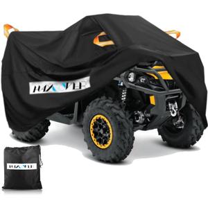 ATV Cover Waterproof Heavy Duty XXXL 102 Inches 300D Oxford Cloth Quad ATC 4 Wheeler Rain Cover All Weather for Polaris Sportsman Yamaha Honda Kawasaki Quad Bike(102 * 48 * 48 Inch) (Black)