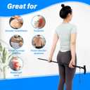 Foldable Shoulder Wand for Physical Therapy & Rotator Cuff Rehab - Lightweight, Portable & Long Enough - Exercise Equipment & Stretching Tool