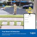 Tapo 2K+ Indoor/Outdoor Wired Security Camera - Person/Pet/Vehicle Detection, Baby Monitoring, Color Night Vision, IP66 Weather Resistant, Subscription-Free Local Storage or Optional Cloud, C121