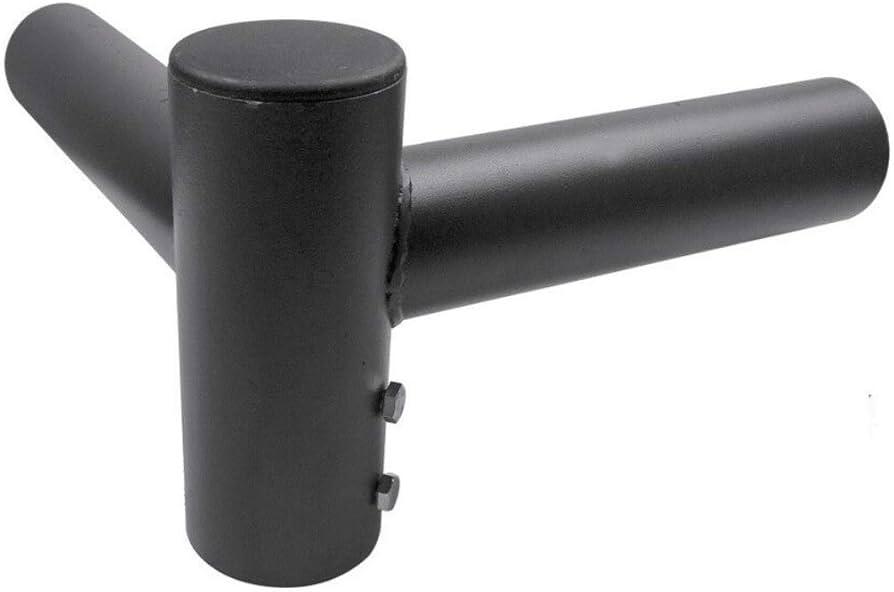 90 Degree Horizontal Tenon Adapter with 2 arms,Double 90 Degree Pole Top Tenon Adapter,for Slip Fitter LED Parking Lot Light ,Twin Spoke Mounting Bracket (Double 90 Degree Tenon Adapter)