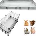 Guinea Pig Cage Liner Tarp Bottom Waterproof and Washable Base Also for Rabbits, Bunny, Chinchesillas, Hedgehog, Ferrets and Other Small Animals 10"x24"