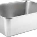 Cat Metal Kitten Litter Pan Rounded Corners Lightweight Smooth Edge Scratchproof Rustproof Top Open Kitten Toilet, 40x30x10cm