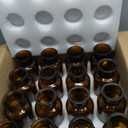 TOPZEA Set of 16 Amber Glass Bud Vases, 8.5 oz Small Brown Bud Vase Bulk Boho Glass Vase Decorative Medicine Bottle Vintage Apothecary Jar for Flower, Wedding Reception, Table Centerpieces, Home Decor