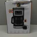 Chefman 12-Cup Programmable Coffee Maker, Electric Brewer, Auto Shut Off, Digital Display w/Auto-Brew Function, Anti-Drip Pot, Reusable Filter for Fresh Grounds, Square Stainless Steel, Glass Carafe