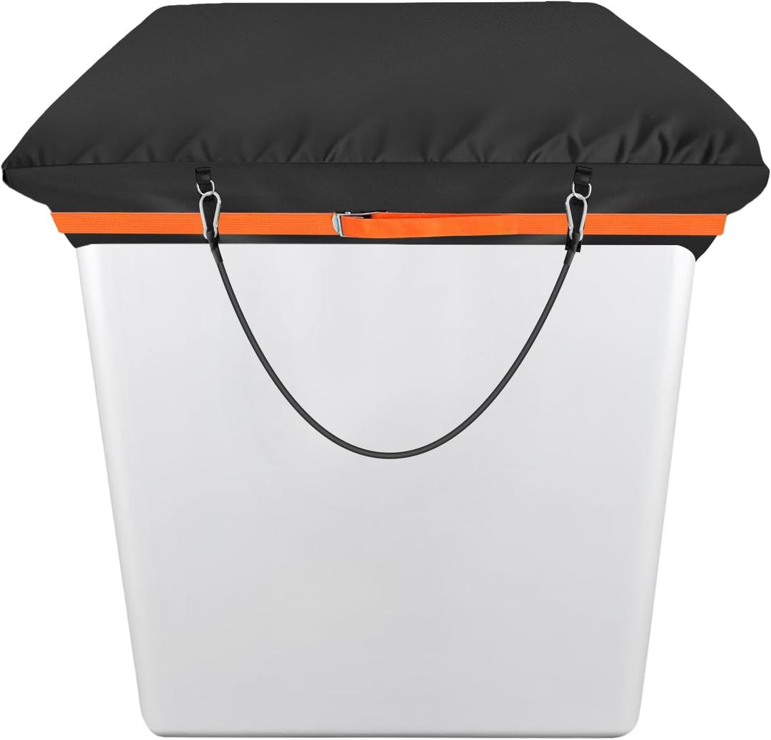 Bucket Truck Cover Fits 1 Man Vinyl Buckets Double-Layer 600D Waterproof Oxford cloth Weather-resistant,With Elasticated Cord Buckle,Bucket Truck Accessories 28" x 34"10" Vinyl Bucket Cover (Black)