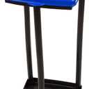 Wakeman Portable Trash Bag Holder - Collapsible Garbage Bin for Parties and Camping - 13-Gallon Plastic Can for Indoor and Outdoor Use (Blue/Black)
