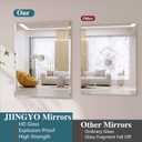 Frameless Bathroom Mirror for Wall, 30"x36" Beveled Bathroom Vanity Mirror, Modern Rectangle Bathroom Mirrors for Bedroom, Entryway, Living Room, Hangs Horizontally or Vertically