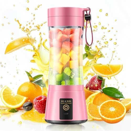 Personal Size Cordless Portable Blender - BAP Free Blender Make Smoothies & Shakes, 12 Oz Juice Cup with 6 Blades, Quickly Squeezed in Office/Picnic/Sports/Home