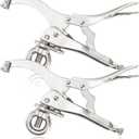 Elsjoy 2 Pack 9 inch Drill Press Clamp, Drill Press Locking Fix Clamp Welding Table Hold Down Clamp, Heavy-Duty Drill Press Accessories for Locking, Gripping, Woodworking