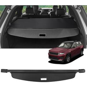 Cargo Cover for Jeep Grand Cherokee (2 Row WL) 2022-2025 2026 Accessories Retractable Trunk Cover Security Shielding Shade Cargo Luggage Cover Trunk Privacy Protection