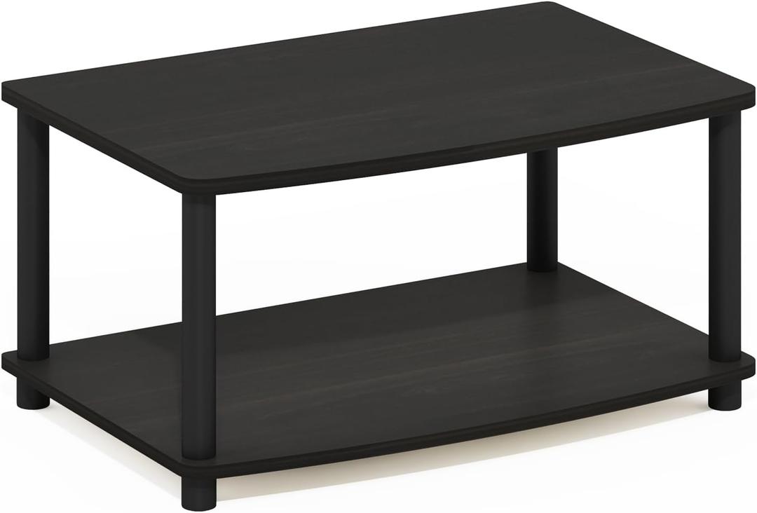 Furinno Turn-N-Tube Multipurpose 2-Tier Printer Stand Display/Elevated TV Stand, Espresso/Black (Espresso/Black)