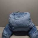 Nestl Reading Pillow with Shredded Memory Foam, Designed for Sitting Up in Bed and Couch, Back and Arms Adjustable Support for Adult & Teens Backrest Pillows for Reading, Washable Cover, Blue Heaven