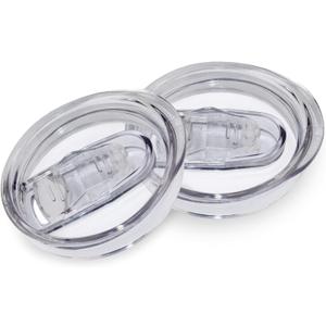 12oz Wine Tumbler Replacement Lids,Inner Diameter 2.8'' X 2.8'',2 Pack Spill Proof Splash Resistant Silicone Sliding Covers,Straw Friendly, BPA Free