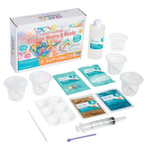 Fun Express Rainbow Worms & Beads Slime Kit - Create Colorful Slime with Rainbow & Beads - Explore Creativity with Worms & - Colorful Slime Making Kit for Children