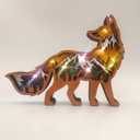 Drawelry 3D Wood Carving Animals Lamp Home Decorative, Cute Bear Family Elephant Presents Ideas Christmas Living Room Office Decor Warm LED Night Lights Gift for Friend Daughter Son Mom Dad (Fox)