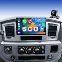 5GWifi Upgrade Car Radio for Dodge Ram 1500/2500/3500 2006-2008, Dodge Durango 2004-2009, Jeep Grand Cherokee 2005-2007, Compass 9inch Touchscreen Stereo Wireless CarPlay Android Auto GPS FM Camera
