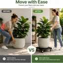 22" Plant Caddy with Wheels, Metal Heavy Duty Plant Stand, 600LB Capacity