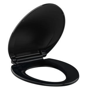 Garvee Toilet Seat Elongated,Toilet Seat with Quick-Release And Quick-Attach, Plastic Toilet Seat with Soft Close, Easy Install and Clean - Black
