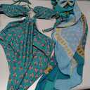 Women One Piece Swimsuit with Matching Cover Ups Floral Sexy Bikini Sets High Cut Push Up Two Pieces Bathing Suit,  Medium