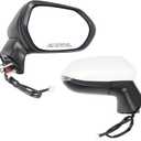 Dasbecan Passenger Side Door Mirror White Compatible with 2020-2025 Toyota Corolla SE& SE Heated w/Turn Signal Nightshade Right RearView Mirror Assembly Manual Fold Power Adjustment 6PINS #87910-12F80