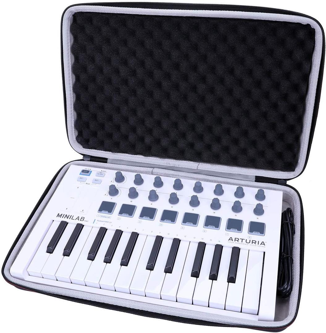 LTGEM Case Compatible with Arturia MiniLab 3 Universal MIDI Controller, Black(Case Only)