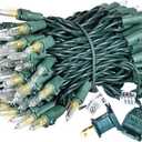 100 LED Christmas Twinkle Lights, 25 of 100 Lights Twinkle, 33ft Mini Christmas String Lights for Indoor & Outdoor, Connect up to 22 Sets End to End for Christmas Tree, Party, Home (Warm White)