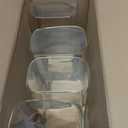 ComSaf 1.8 Qt Rectangle Glass Storage Containers with Lids, Glass Jars with Bamboo Lids, Clear Food Storage Jar, Sugar Coffee Containers, Pantry Storage Container for Pasta Rice Flour Oats Nuts Tea