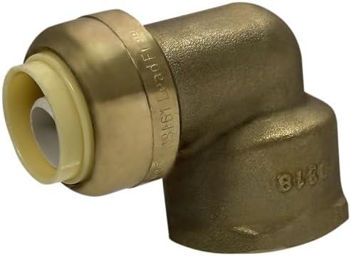 XFITTING Push Fit 1/2 Inch x 3/4 Inch Female NPT Elbow, 1/2 in x 3/4 in Inch Push Fit Female Elbow, 27-4-5=2XX, 2 Pieces