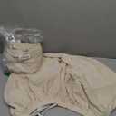 H.VERSAILTEX Stretch Velvet 2 Piece T-Cushion Cover Separate T-Cushion Cover Seat Cover for Sofa Couch Cushion Slipcovers Furniture Protector with Elastic Bottom(Sofa, Ivory)