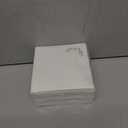 JoyfulArtink 50 Linen-Feel Gold Foil Cocktail Paper Napkins, White and Gold Disposable Cloth-Like Beverage Napkin for Wedding, Anniversary, Birthday Party (5"x5" Fold, Pack of 50)