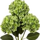 8 Pcs Large Hydrangea Artificial Flowers 27.5 inches Realistic Single Long Stem Full Faux Silk Hydrangea Bouquets Flowers Arrangements Home Decor DIY Wedding Centerpieces(Green)