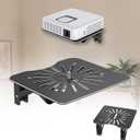 HISUNSING Mini Projector Shelf for Wall/Modem Shelf/Router Shelf/Router Mount/Cable Box Mount, Projector Wall Mount Shelf Aluminum Alloy Max Load Reach up 44lb - Black