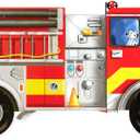 Melissa & Doug Fire Truck Jumbo Jigsaw Floor Puzzle (24 pcs, 4 feet Long) - FSC Certified