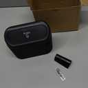 Car Trash Can with Lid & Rhinestones Design,Push-on Car Trash Bin for Storing Trashes Items & Cars Decor Includes 30PCS Trashes Bag,Shiny Cars Garbage Can with Back Clip for Side Door (Black Diamond)