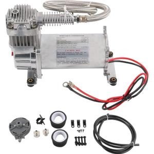 12V 444C 200 PSI Chrome Air Compressor for Auto/Motorcycle (1Pc)