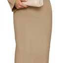 Wenrine Womens Fall Off The Shoulder Bodycon Sweater Dress 2025 Formal Long Sleeve Elegant Cocktail Party Maxi Dresses (Small, Khaki)