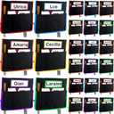 16 x 17 Inch Pocket Chart Seat Back Organizer Classroom Student Chair Pockets Organizer with Name Tags and Personalized Stickers for Keeping Student Book School Table Organized (24 Set)