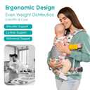 YooxArmor Baby Carrier, Ergonomic, Cozy, Breathable & Lightweight Infant Carriers for 7-66lbs with Lumbar Support, Easy to Wear Hands Free Embrace Toddlers Carrier for 3-36 Months, Floral