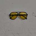 Livho Trendy Polarized Aviator Sunglasses Women Men, Retro Sun Glasses for Women Men 2025, Oversized UV Protection Shades (Light Black/Yellow)