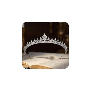 SWEETV Princess Tiaras for Women, Gold Crystal Crown for Birthday, Wedding Headbands for Bride, Rhinestone Tiara Headpieces Hair Accessories for Quinceanera Pageant Prom (1 Count (Pack of 1), 01.Silver)