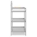 Sweetpea Baby Jasmine Changing Table in Platinum – Solid New Zealand Pinewood, Safety Rails & Strap, Spacious Fixed Storage Shelves, Water-Resistant 1" Changing Pad