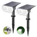 Linkind Solar Lights Outdoor Waterproof IP65, StarRay Dusk-to-Dawn Outdoor Solar Lights, 3 Lighting Modes Solar Spot Lights Outdoor for Garden, Yard, Landscape (Daylight, 2 Pack)