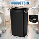 Briwooody 2 Pcs Large Capacity Trash Bins for Bussing Cart 22" H, 9" W, 13"L Attachable Trash Can Hauler for Rolling Utility Cart Accessories Wastebasket Polyethylene Plastic Restaurant Tub